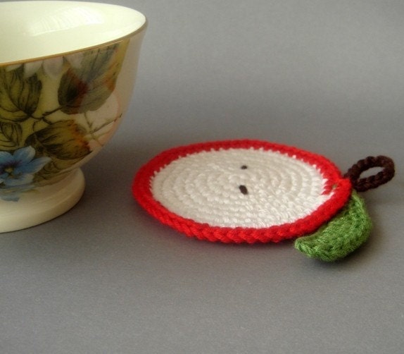 Half apple coasters (set of 4) Entertaining Eco friendly