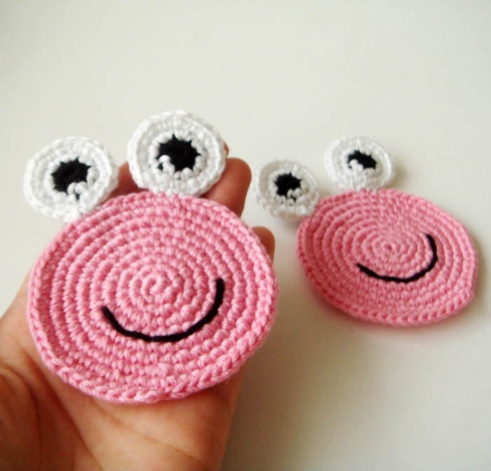 Pink Frog Coasters set of 2 all natural