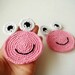 Pink Frog Coasters set of 2 all natural
