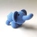 Little blue crocheted elephant