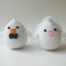 Wedding Cake topper Plush  Bride and Groom Birds valentine love
