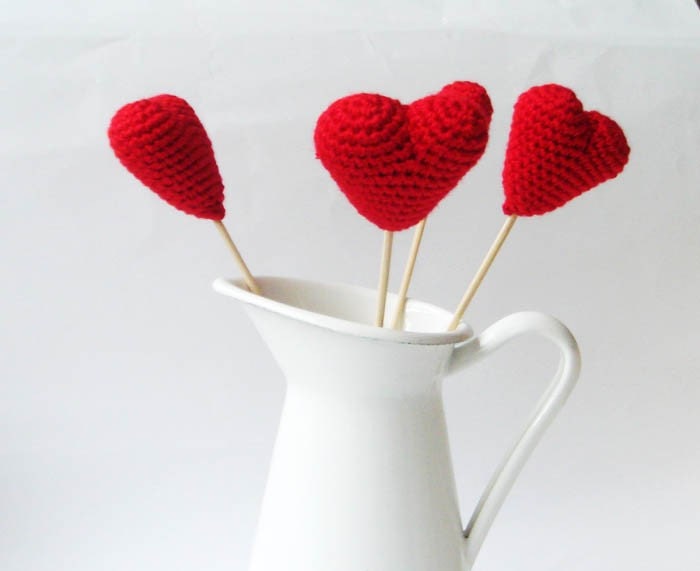 Love hearts (set of 4) wedding favor  valentine