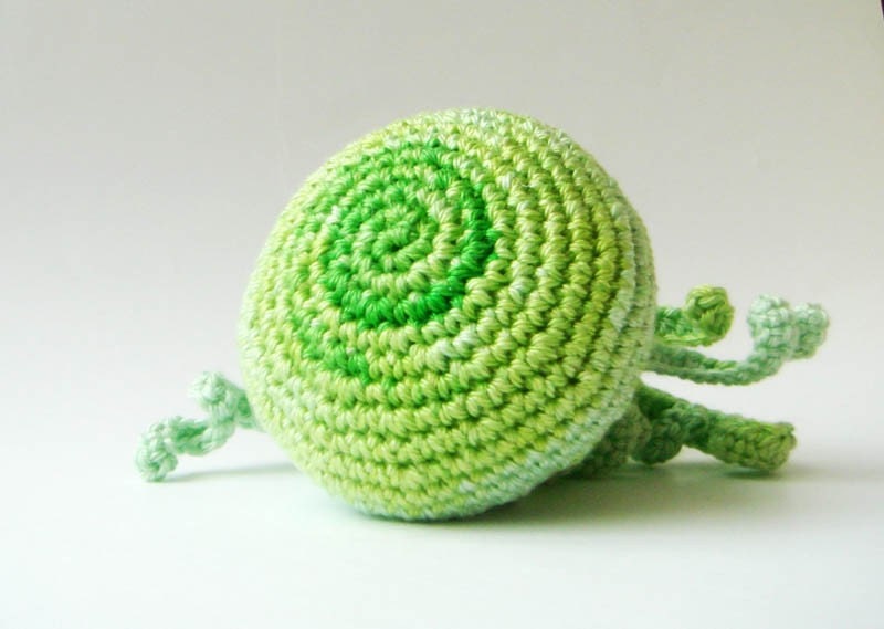 spring green amigurumi jellyfish