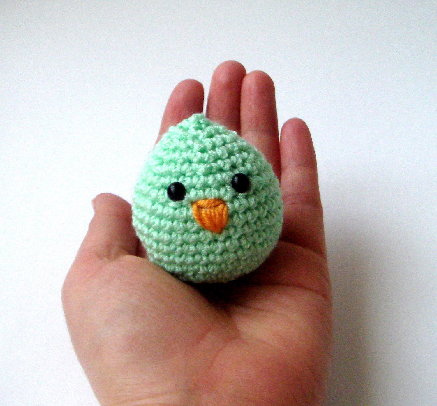 Mother Bird and baby chicks spring green plush birds Sweet paul magazine feauture