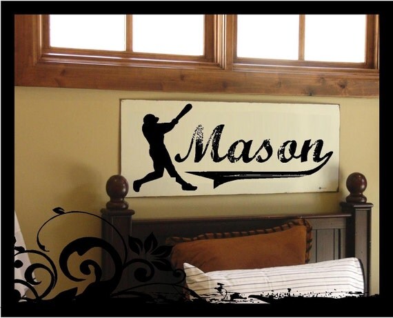 Personalized Baseball Player  - Vinyl Decal