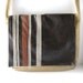 MANIC Messenger Bag // Black-Brown Vegan Leather - Khaki Canvas - Gray-Red Stripes // Ready to Ship