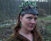 Leather Dryad Crown in Green