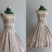 Vintage Dress / 1950s Sundress / 50s Shades of Gray Summer Dress