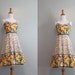 60s Sundress / Vintage 1960s Dress / 60s White Floral Summer Dress