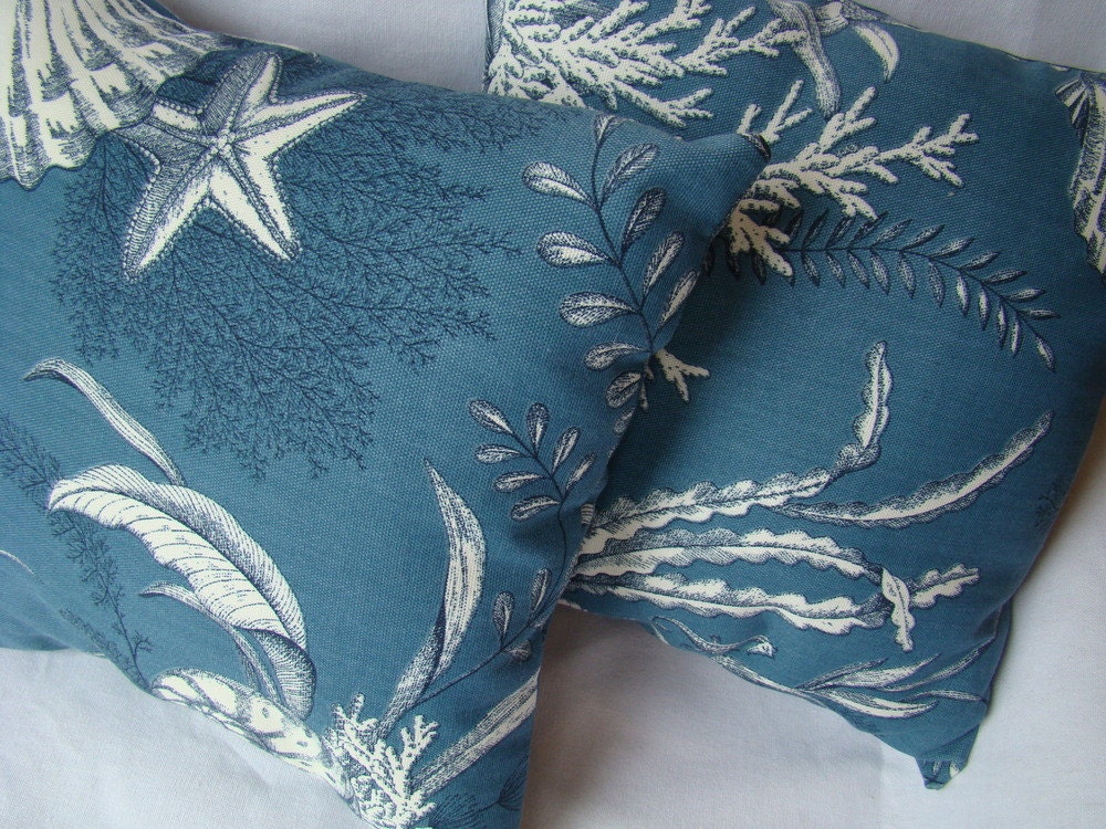 Relaxing Indoor Outdoor pillows - Under the Sea, Set of 2
