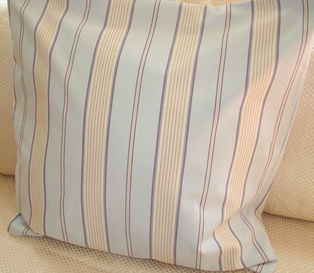Cotton Sateen Striped Pillow Cover - 20 inches