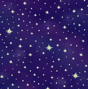 Space Ranger Glow in the Dark Stars on Navy fabric 2 1\/2 yards RESERVED FOR PurplMyst