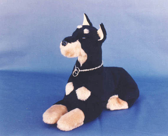 stuffed doberman pinscher