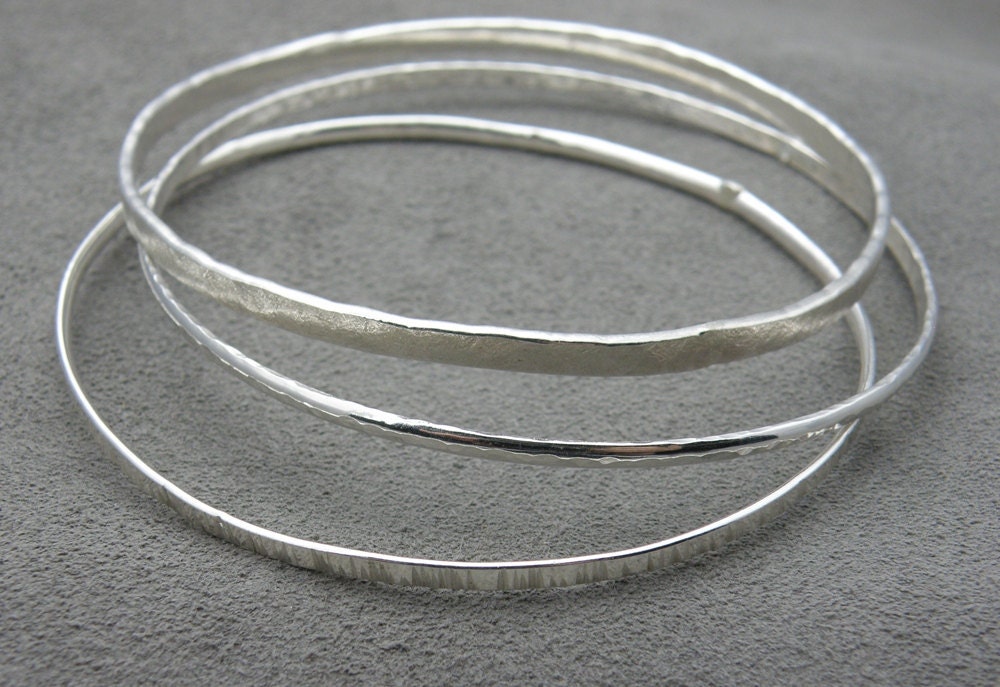Silver Bangle set - 3