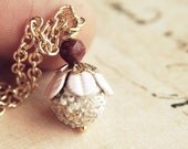 Little May. A whimsical and sweet tiny flower bloom necklace. Fairytale and vintage inspired.