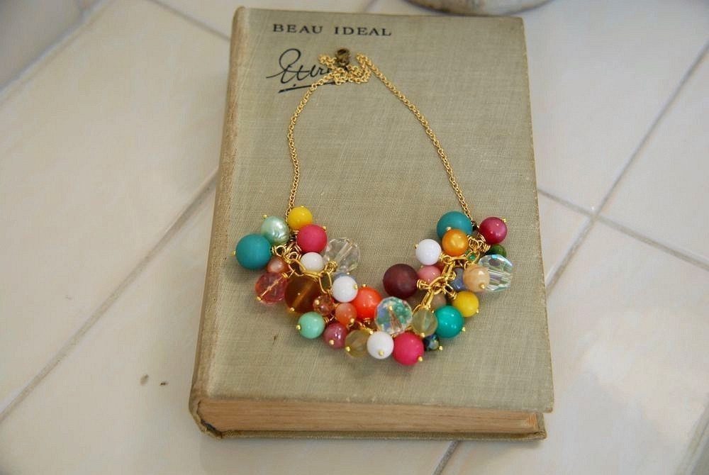 The gum drop necklace. bold. bright. clusture. statement.