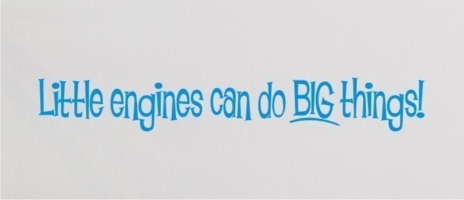 Wall Decal Train Little Engines - Vinyl Wall Stickers Art Graphics Words Lettering