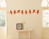 Birds on a Wire Wall Decal - Vinyl Wall Stickers Art Graphics