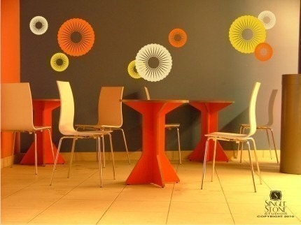 Wall Decals Funky Circles - Vinyl Stickers Art Graphics