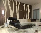 Birch Tree Wall Decals Extra Tall - Wall Stickers Art