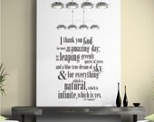 Wall Decals Quote ee cummings Thank You God - Vinyl Text Wall Words Stickers Art