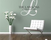Family Monogram Wall Decal - Vinyl Wall Stickers Art Graphics Words Lettering