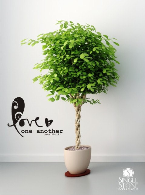Wall Decal Quote Love One Another - Vinyl Text