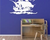 Pirate Ship Decal - Vinyl Sticker Wall Art