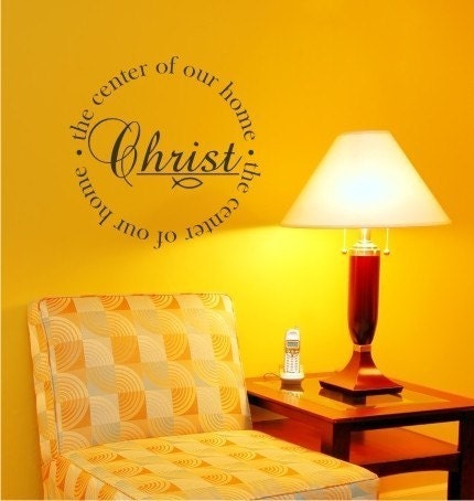 Vinyl Wall Stickers on Wall Decal Quote Christ Center Of Our Home   Vinyl Wall Stickers Art