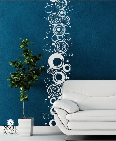 Wall Decals Scribble Circles Pattern Vinyl by singlestonestudios