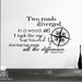 Wall Decals Quote Road Less Traveled (Robert Frost) - Vinyl Text Wall Words Stickers Art