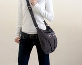 SALE - 10% OFF - Denise in Gray // Hip bag / Diaper bag / Messenger / Shoulder bag / Women / For her