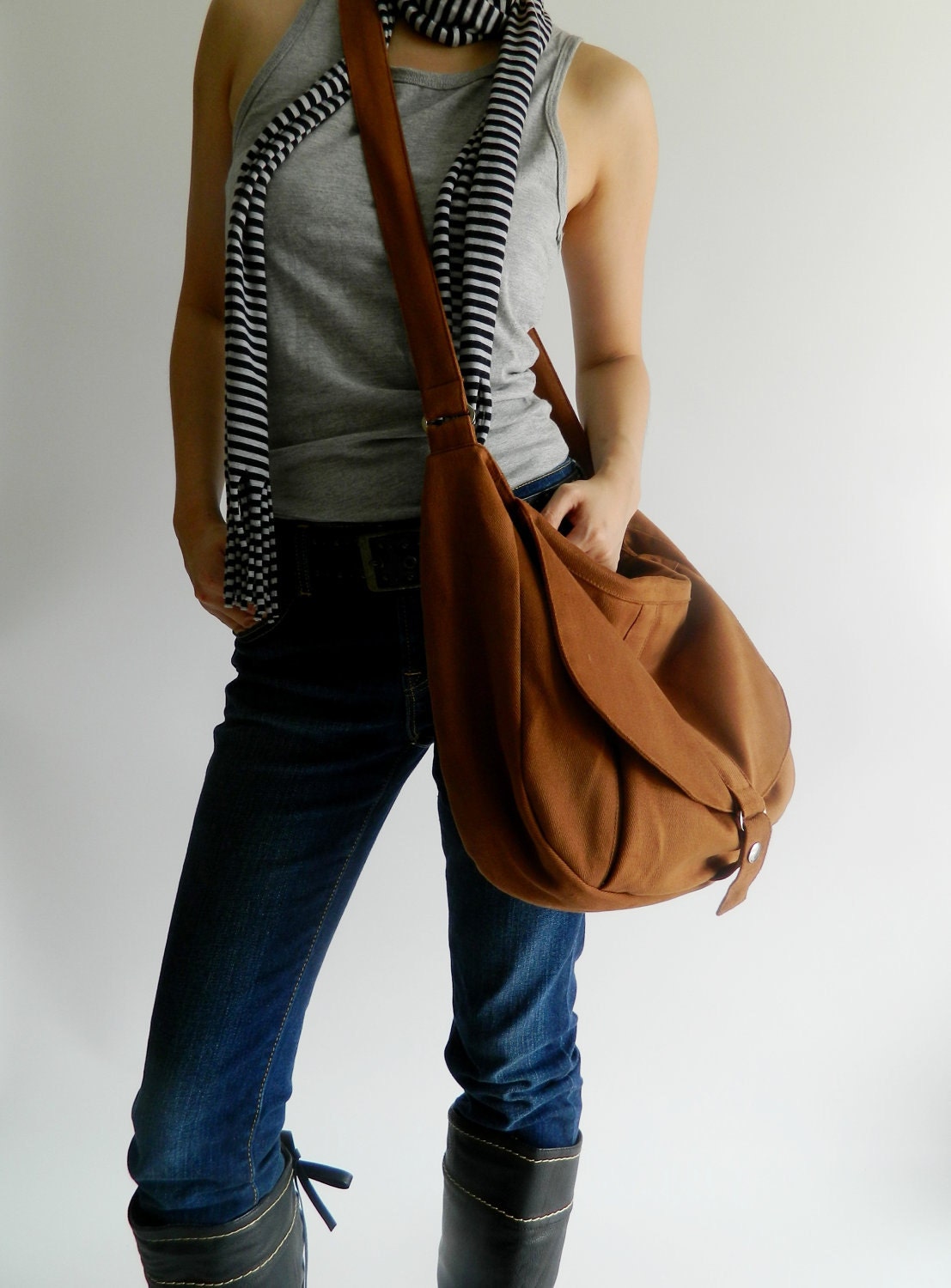 SALE - 10% OFF - Kylie in cognac // Messenger / Diaper bag / Shoulder bag / Tote / Purse / Handbag / Hip bag / Women / For her