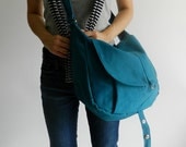 Back to School SALE -  Kylie in teal / messenger style - christystudio