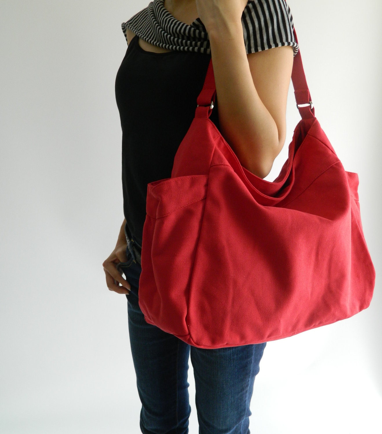 SALE - 10% OFF - Renee in Red // Tote / shoulder bag / Diaper bag / Handbag / Purse / Gift for her / women