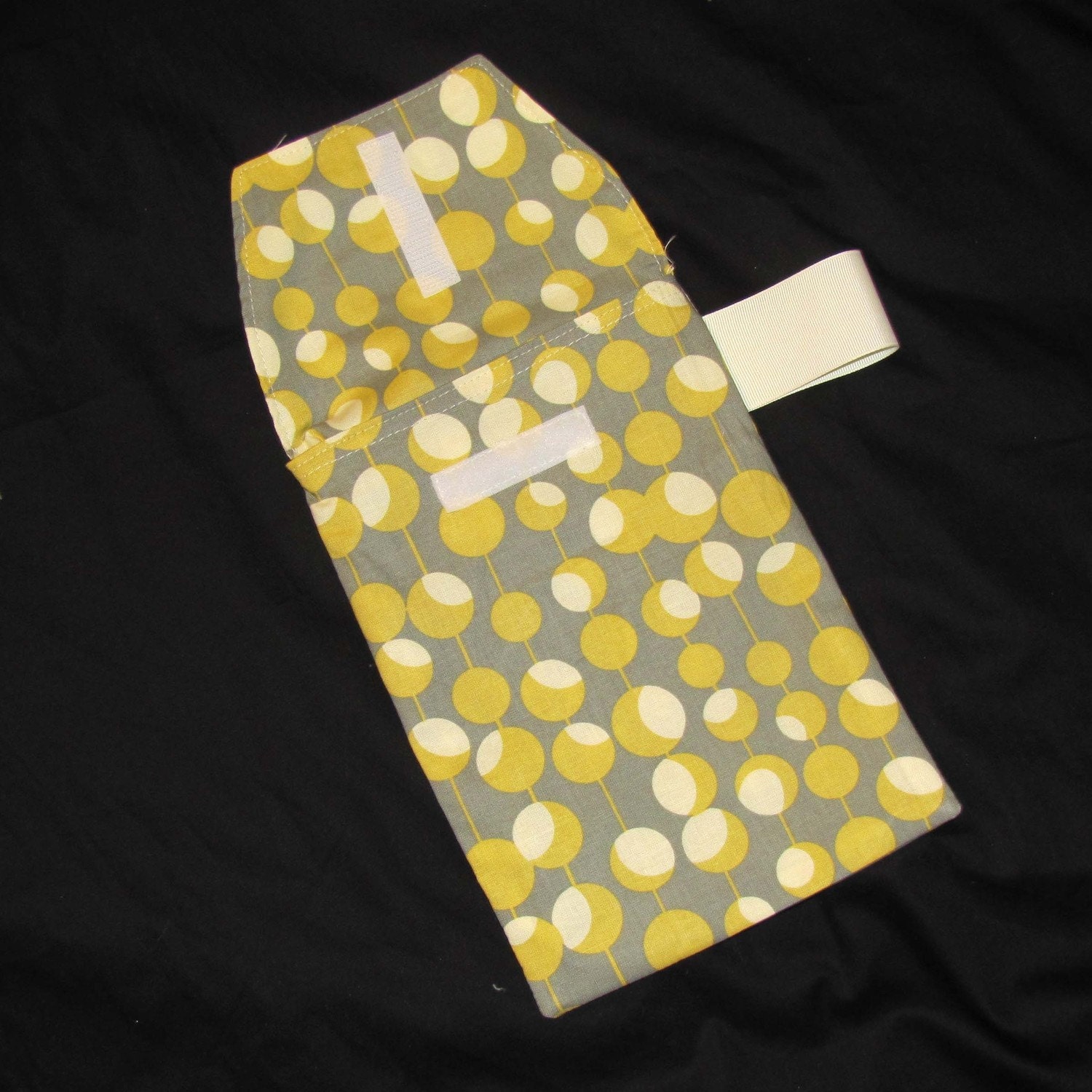 Diaper Clutch - Mustard Martini Dot Diaper Clutch with Pocket