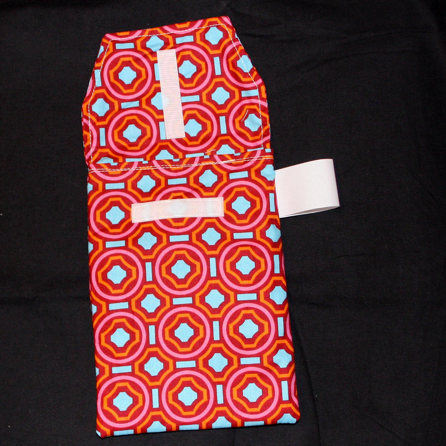 Diaper Clutch - Raspberry Geo Diaper Clutch with a Pocket