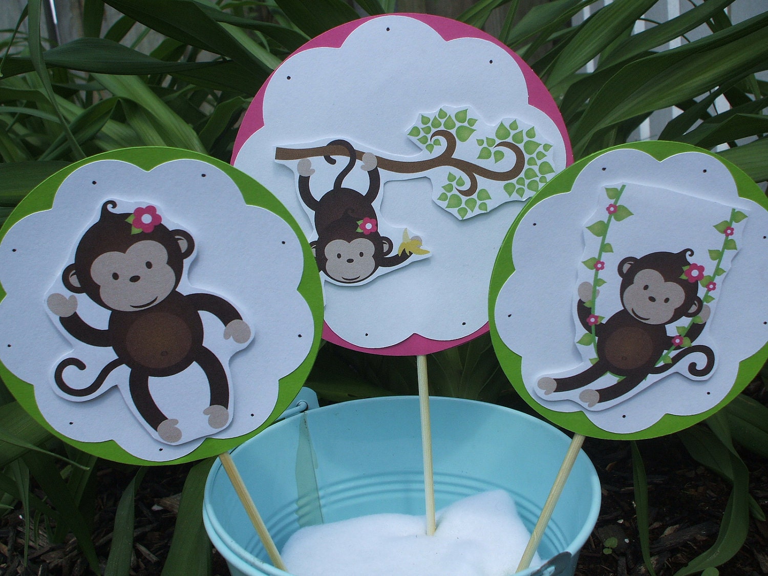 Funky Monkey Centerpiece sticks ( 1 set of 3 sticks) Il_170x135