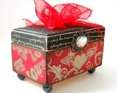 Trinket Keepsake Box Hearts on Fire