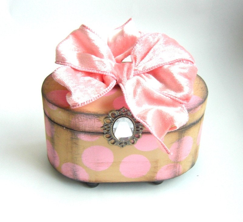 Trinket Box Mocha Pink Delight