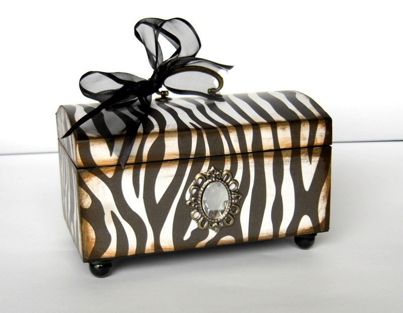 Trinket Box for the Zebra Lover