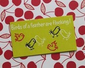 23 Vintage Cocktail Party invitations Bright green red black Birds