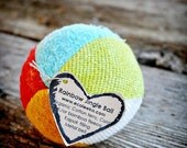 Eco Organic Fabric Ball Rainbow Brights Montessori Play