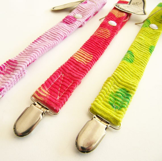 Organic Baby Gift Corduroy Pacifer Clip for Toy and Cups