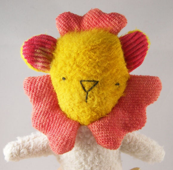 Organic Baby Toy Lion Plush Eco Friendly Green Toddler Doll