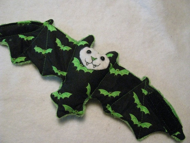 Halloween Green Bats Bat Coffee Cozy, Stuffed Animal, Cup Sleeve