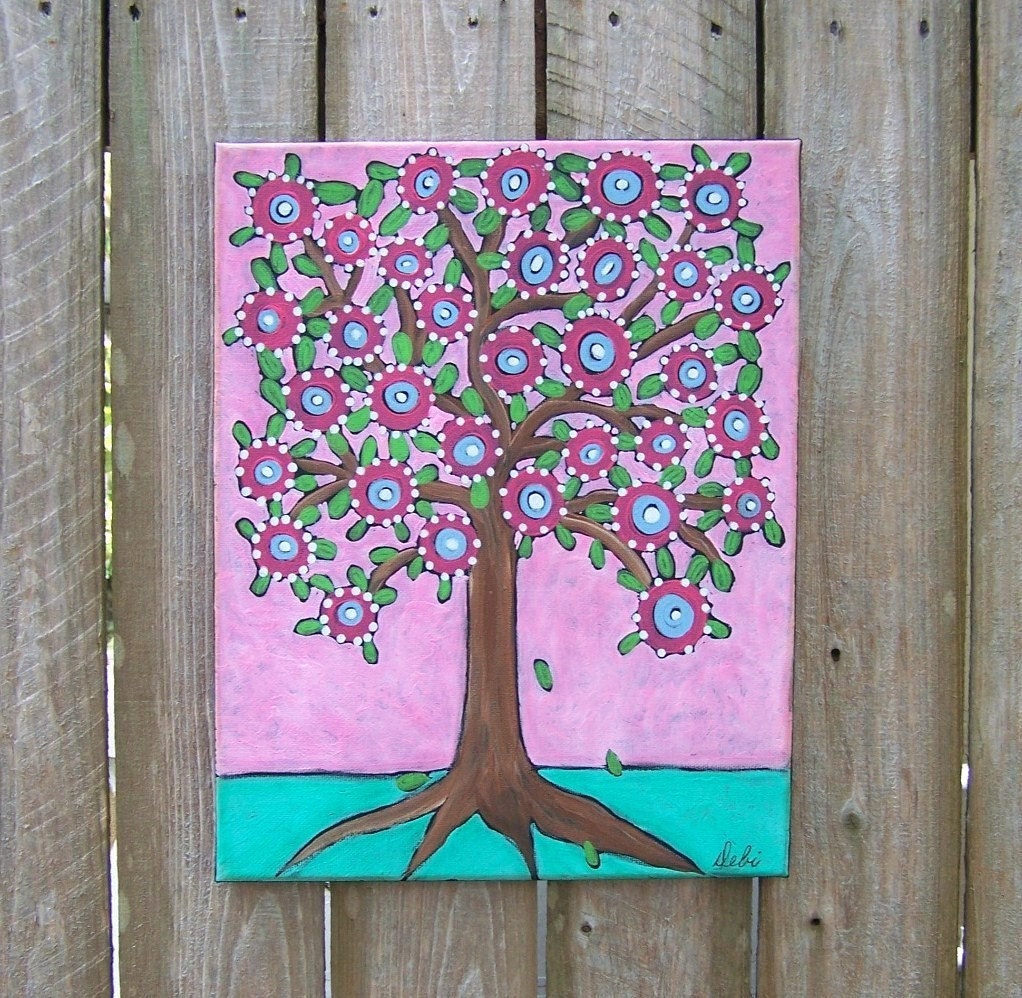 Folk Art Tree Painting