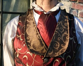 Burgundy SIlk Ascot
