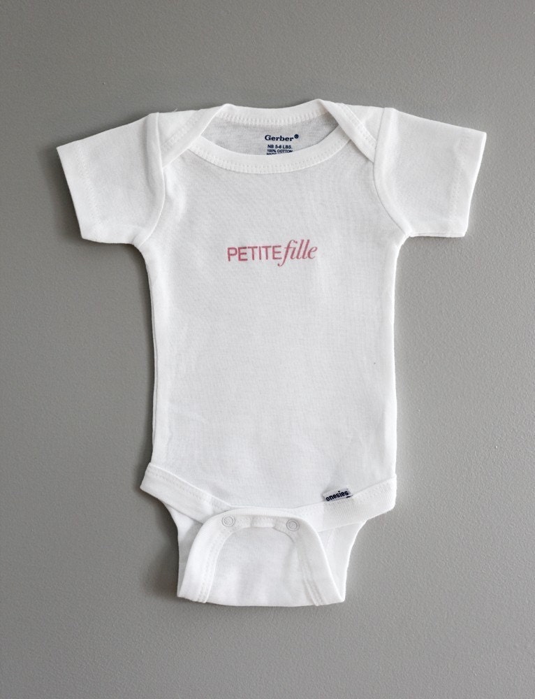 Petite Fille French Baby Onesie by humunuku on Etsy