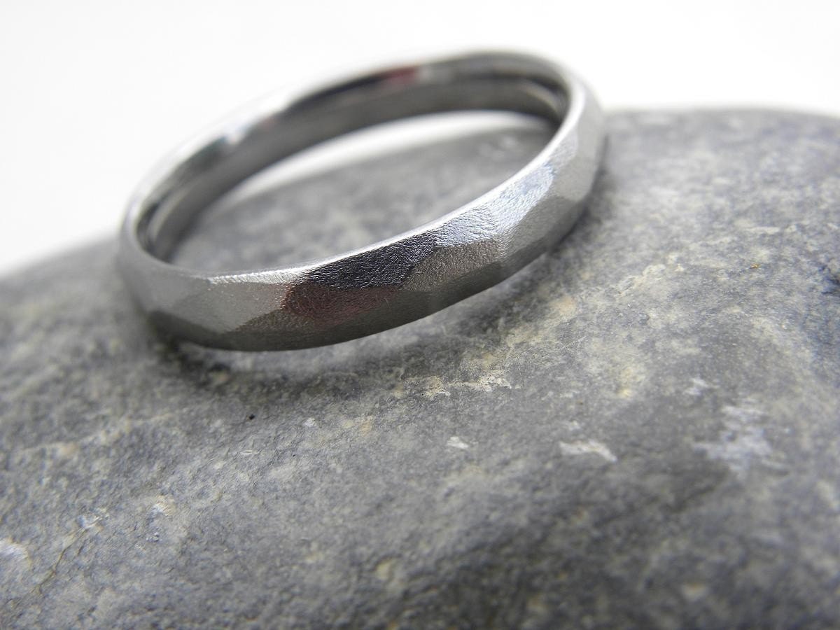 Titanium Ground Profile Ring or Wedding Band